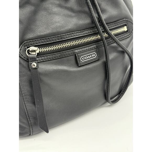 RETAIL $359 COACH Daisy‎ Black Leather Drawstring Shoulder Bucket Bag*Amazing - Picture 4 of 12